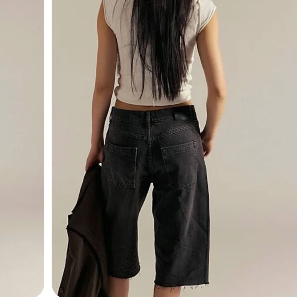 Free People We The Free Jam Session Capri Jeans Rock Steady Black Size 27 NWT - Picture 5 of 8